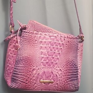 Pink/purple faux gator purse